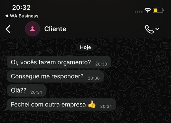 Clientes esperando horas por respostas? visual