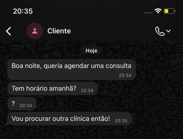 Leads chegando fora do horário e ficando sem atendimento? visual
